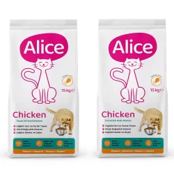 Alice Chicken Tavuk Etli Kedi Maması 15 Kg x 2 Adet