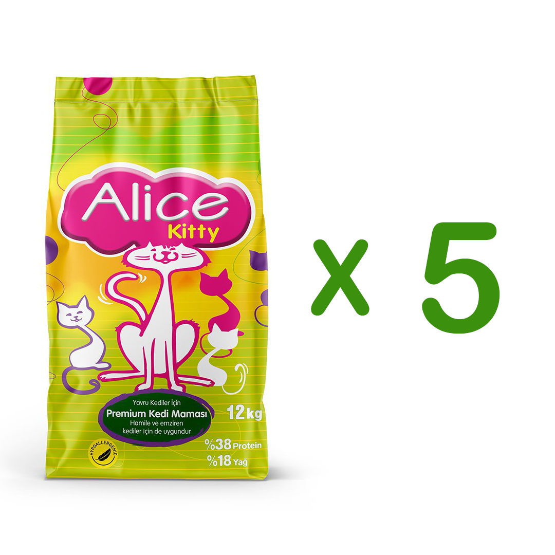 Alice Kitty Kuru Kedi Maması 5x12 kg - 5 Adet Alice Kitty Kuru Kedi Maması 5x12 kg - 5 Adet