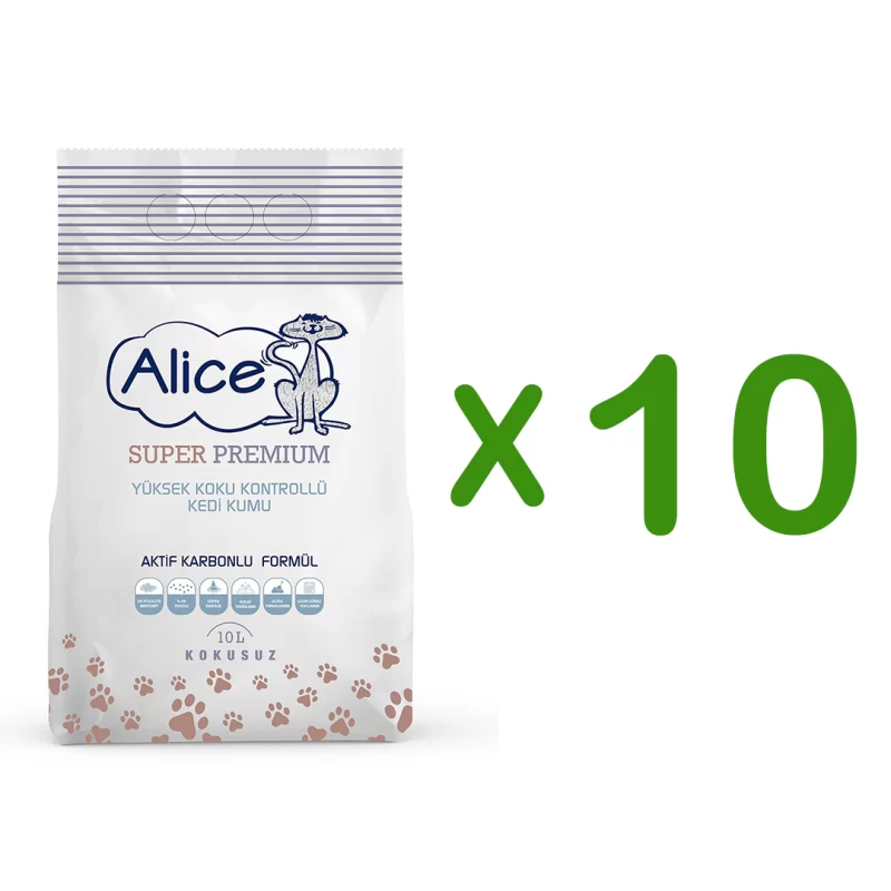 Alice Aktif Karbonlu Super Premium Topaklaşan Kedi Kumu