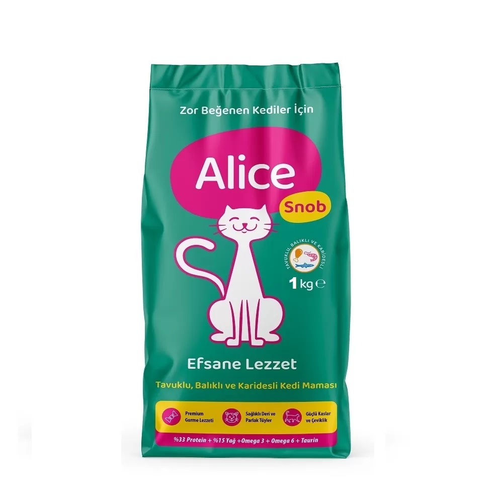 snob1news Alice Snob Premium Kedi Maması 1 Kg - Görsel 1