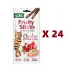 Lora Fruity Sticks Tavuk ve Narlı Kedi Ödül Çubuğu 24 Paket 3'lü Sticks