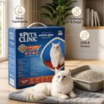 Pet's Clinic Aktif Karbonlu Tozsuz Kutulu Bentonit Kedi Kumu 10 Lt