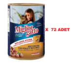 MigliorGatto Tavuk Hindi Chunks Kedi Konserve 405gr 72 ADET (GEL-AL ÜRÜNÜDÜR, KARGOLANMAZ!)