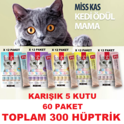 Miss Kas Kremalı Kedi Ödül Maması Karışık 15g x 300 Adet (GEL-AL ÜRÜNÜDÜR, KARGOLANMAZ!)