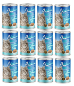 Alphapet Somonlu Ezme/Pate Super Premium Kısırlaştırılmış Kedi Konservesi 400gr x 12 Adet