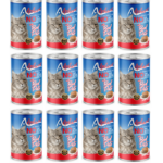 Alphapet Sığır Etli Ezme/Pate Super Premium Yetişkin Kedi Konservesi 400gr x 12 Adet