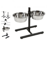 Kedi/Köpek Mama/Su Kabı Standlı İkili 24 cm Çelik Ayarlanabilir Yükseklik 3.0 QT - Görsel 2