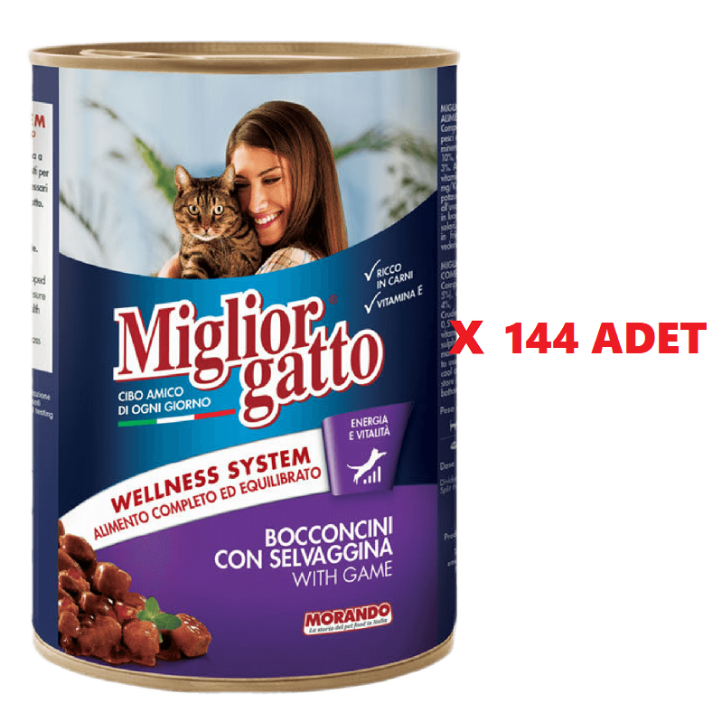 144AV MigliorGatto Av Hayvanlı Karışık Chunks Kedi Konserve 405gr 144 ADET (GEL-AL ÜRÜNÜDÜR, KARGOLANMAZ!) - Görsel 1