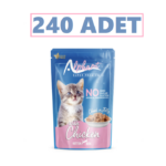 Alphapet Jöleli Tavuk Etli Pouch Yavru Kedi Konserve Maması 85 Gr x 240'lı (GEL-AL ÜRÜNÜDÜR, KARGOLANMAZ!)
