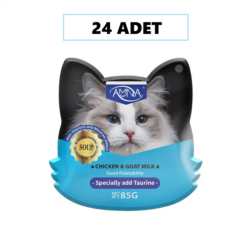 Amna Tavuklu ve Keçi Sütlü Kedi Çorbası 24 x 85 Gr