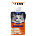 Amna Somon ve Havyarlı Sıvı Kedi Ödül Maması 12 x 100 Gr