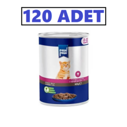 Paw Paw Jöleli Tavuklu Yavru Kedi Konservesi 400Gr 120'li (GEL-AL ÜRÜNÜDÜR, KARGOLANMAZ!)